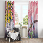 Australia Galah Window Curtain Gumblossoms Golden Wattle Aboriginal Art