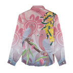 Australia Galah Women Casual Shirt Gumblossoms Golden Wattle Aboriginal Art