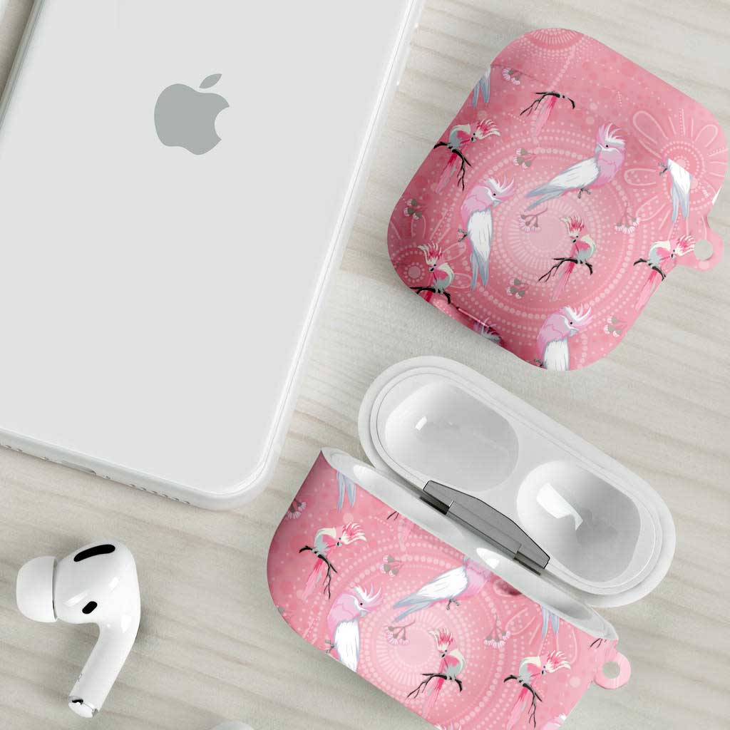 Galah and Gumblossoms Australia AirPods Case Seamless Style Aboriginal Art - Aussie Hoodie