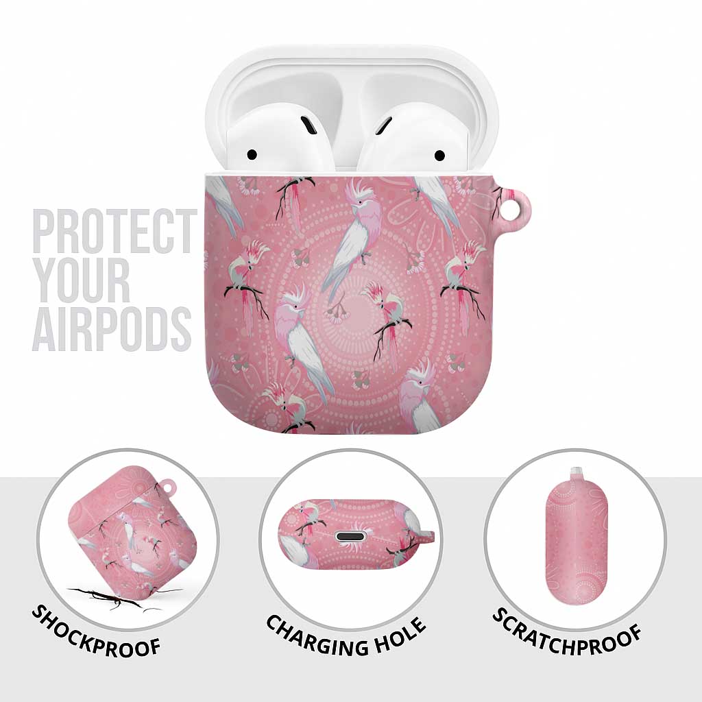 Galah and Gumblossoms Australia AirPods Case Seamless Style Aboriginal Art - Aussie Hoodie