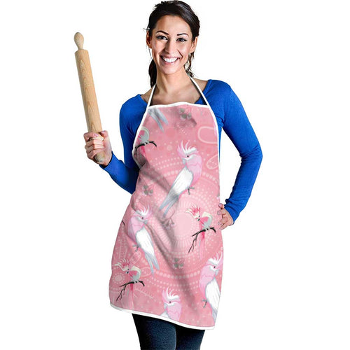 Galah and Gumblossoms Australia Apron Seamless Style Aboriginal Art - Aussie Hoodie