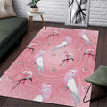 Galah and Gumblossoms Australia Area Rug Seamless Style Aboriginal Art
