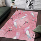 Galah and Gumblossoms Australia Area Rug Seamless Style Aboriginal Art