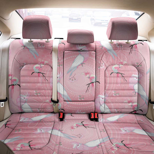 Galah and Gumblossoms Australia Back Car Seat Cover Seamless Style Aboriginal Art