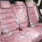 Galah and Gumblossoms Australia Back Car Seat Cover Seamless Style Aboriginal Art