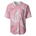Galah and Gumblossoms Australia Baseball Jersey Seamless Style Aboriginal Art