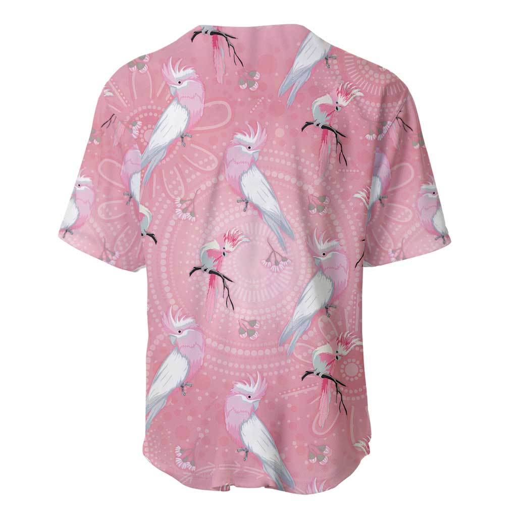 Galah and Gumblossoms Australia Baseball Jersey Seamless Style Aboriginal Art