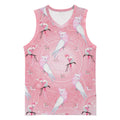 Galah and Gumblossoms Australia Basketball Jersey Seamless Style Aboriginal Art - Aussie Hoodie