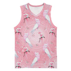 Galah and Gumblossoms Australia Basketball Jersey Seamless Style Aboriginal Art - Aussie Hoodie