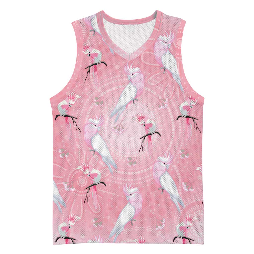 Galah and Gumblossoms Australia Basketball Jersey Seamless Style Aboriginal Art - Aussie Hoodie
