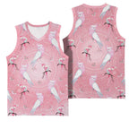 Galah and Gumblossoms Australia Basketball Jersey Seamless Style Aboriginal Art - Aussie Hoodie