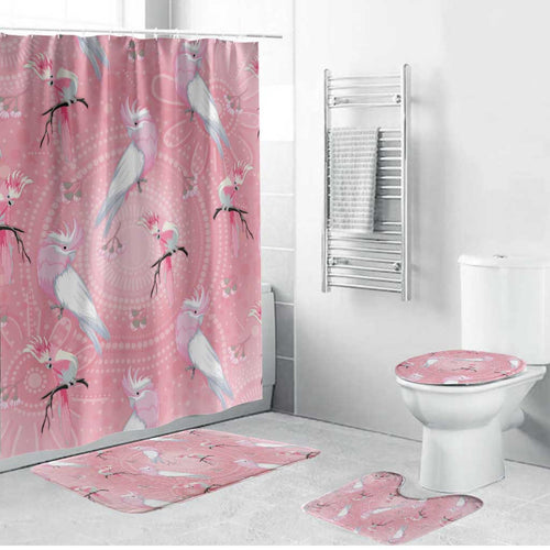 Galah and Gumblossoms Australia Bathroom Set Seamless Style Aboriginal Art - Aussie Hoodie