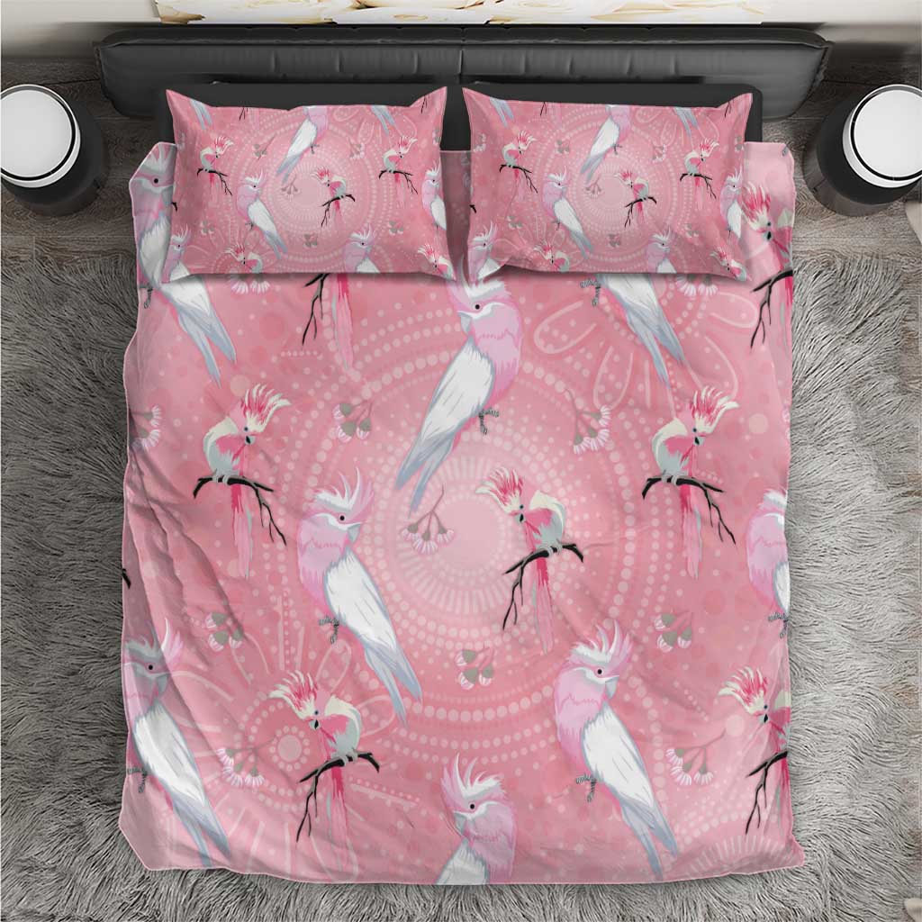 Galah and Gumblossoms Australia Bedding Set Seamless Style Aboriginal Art