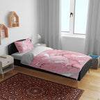 Galah and Gumblossoms Australia Bedding Set Seamless Style Aboriginal Art
