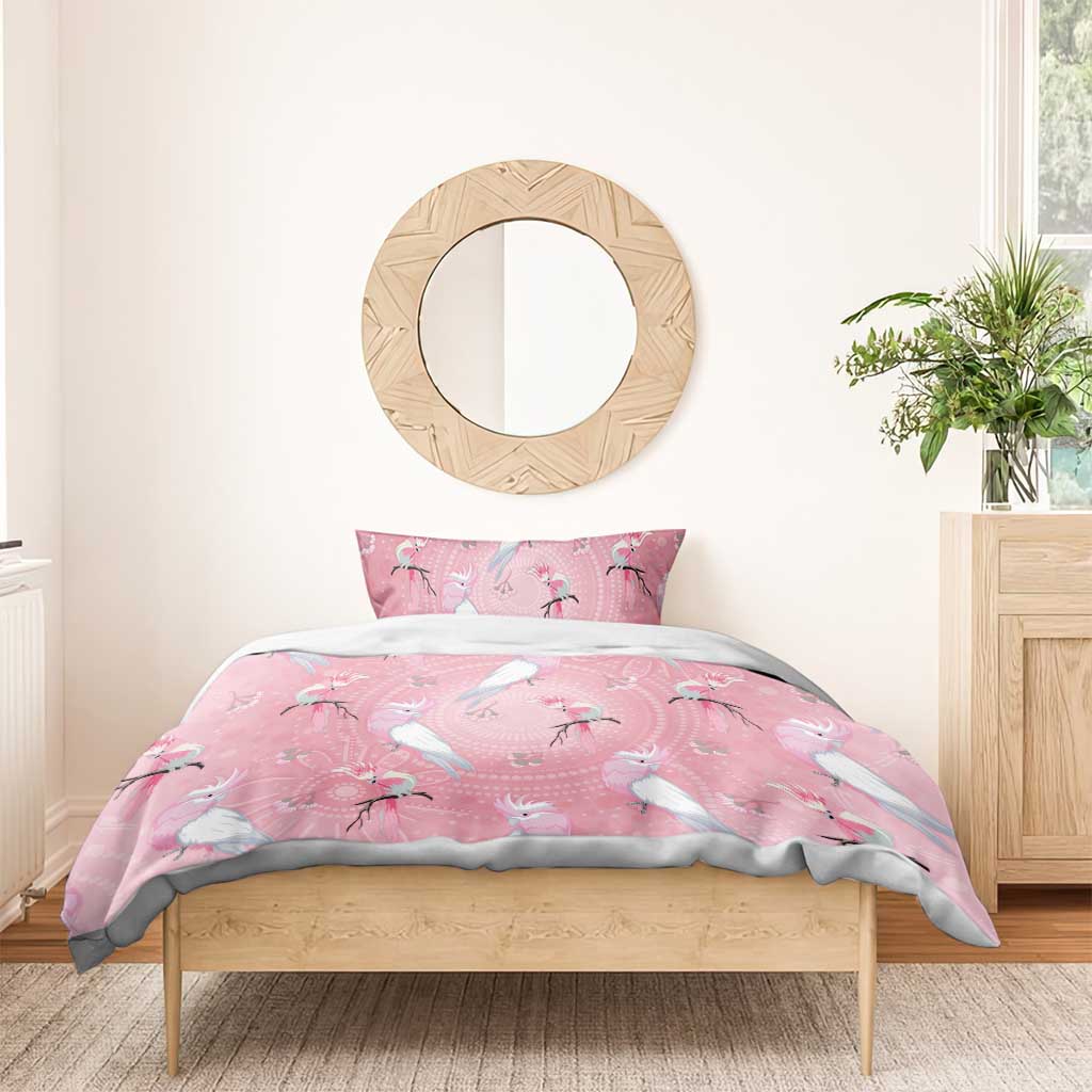 Galah and Gumblossoms Australia Bedding Set Seamless Style Aboriginal Art