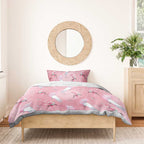Galah and Gumblossoms Australia Bedding Set Seamless Style Aboriginal Art