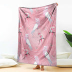 Galah and Gumblossoms Australia Blanket Seamless Style Aboriginal Art