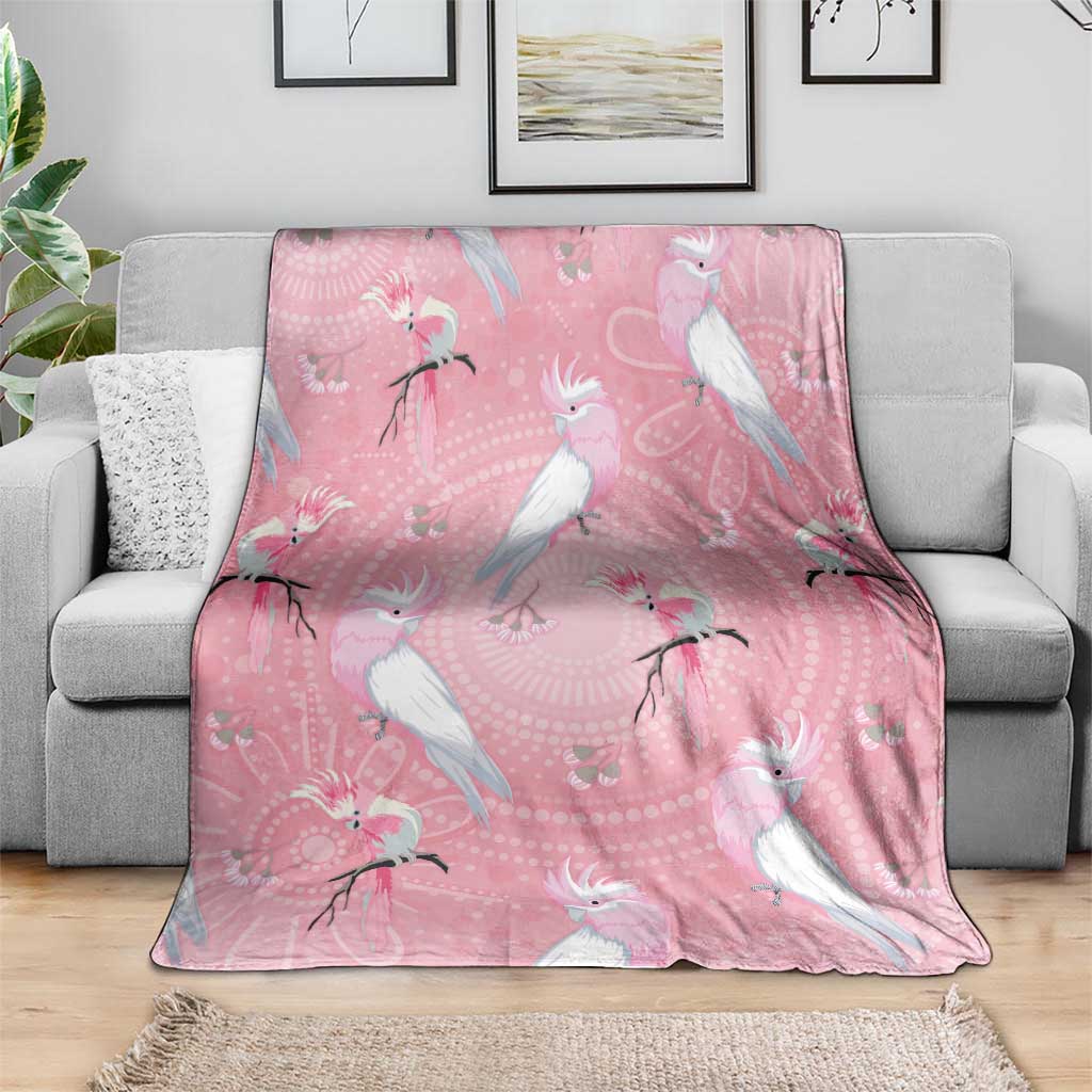 Galah and Gumblossoms Australia Blanket Seamless Style Aboriginal Art
