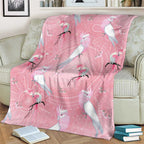 Galah and Gumblossoms Australia Blanket Seamless Style Aboriginal Art