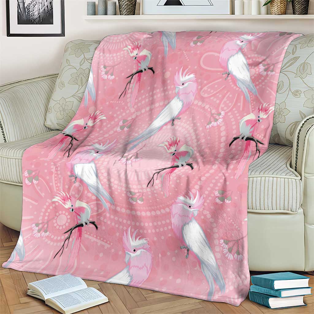 Galah and Gumblossoms Australia Blanket Seamless Style Aboriginal Art
