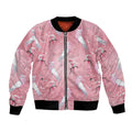 Galah and Gumblossoms Australia Bomber Jacket Seamless Style Aboriginal Art