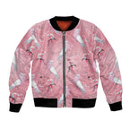 Galah and Gumblossoms Australia Bomber Jacket Seamless Style Aboriginal Art