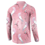 Galah and Gumblossoms Australia Button Sweatshirt Seamless Style Aboriginal Art