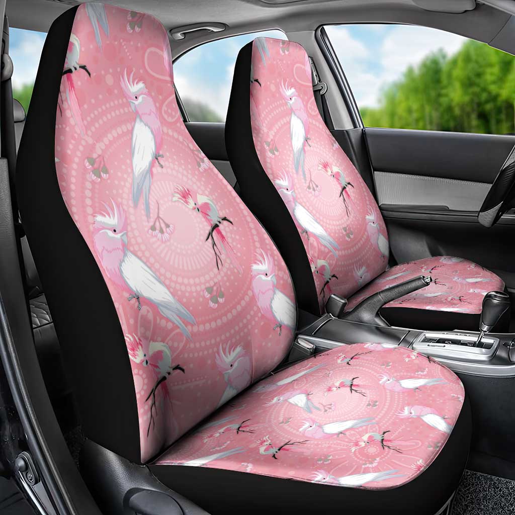 Galah and Gumblossoms Australia Car Seat Cover Seamless Style Aboriginal Art