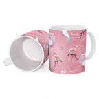 Galah and Gumblossoms Australia Ceramic Mug Seamless Style Aboriginal Art - Aussie Hoodie