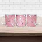 Galah and Gumblossoms Australia Ceramic Mug Seamless Style Aboriginal Art - Aussie Hoodie