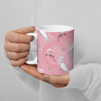 Galah and Gumblossoms Australia Ceramic Mug Seamless Style Aboriginal Art - Aussie Hoodie