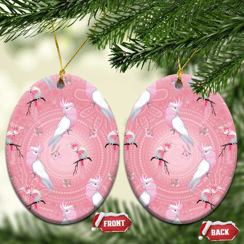 Galah and Gumblossoms Australia Ceramic Ornament Seamless Style Aboriginal Art - Aussie Hoodie
