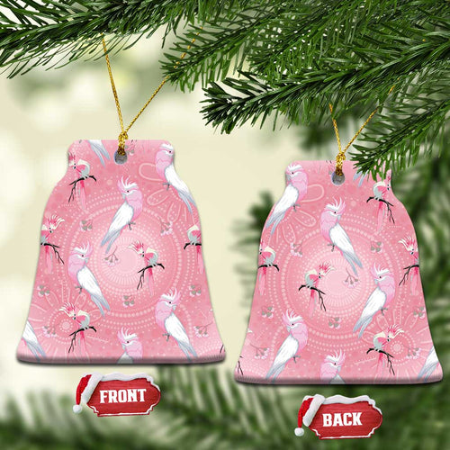 Galah and Gumblossoms Australia Ceramic Ornament Seamless Style Aboriginal Art - Aussie Hoodie