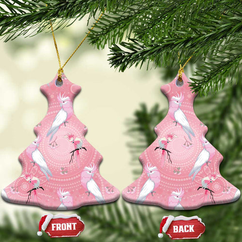 Galah and Gumblossoms Australia Ceramic Ornament Seamless Style Aboriginal Art - Aussie Hoodie