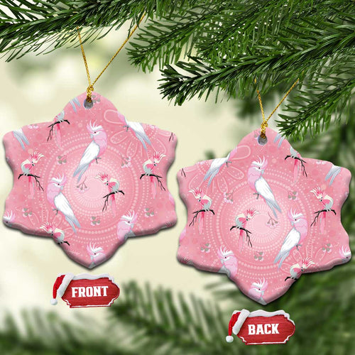 Galah and Gumblossoms Australia Ceramic Ornament Seamless Style Aboriginal Art - Aussie Hoodie