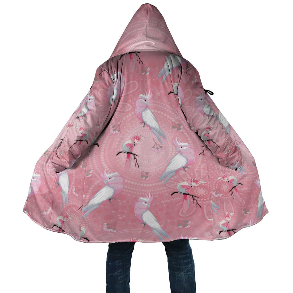 Galah and Gumblossoms Australia Cloak Seamless Style Aboriginal Art - Aussie Hoodie