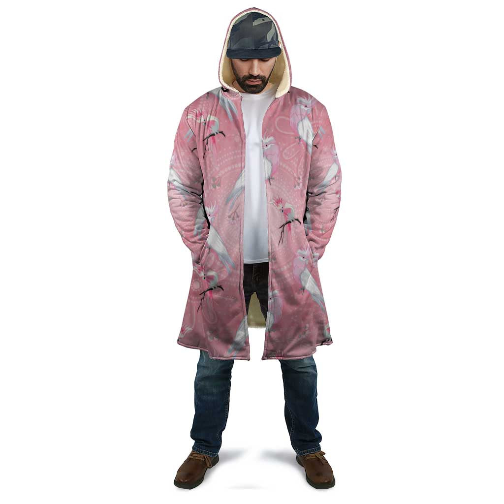 Galah and Gumblossoms Australia Cloak Seamless Style Aboriginal Art - Aussie Hoodie