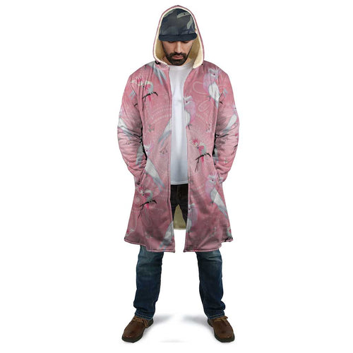 Galah and Gumblossoms Australia Cloak Seamless Style Aboriginal Art - Aussie Hoodie