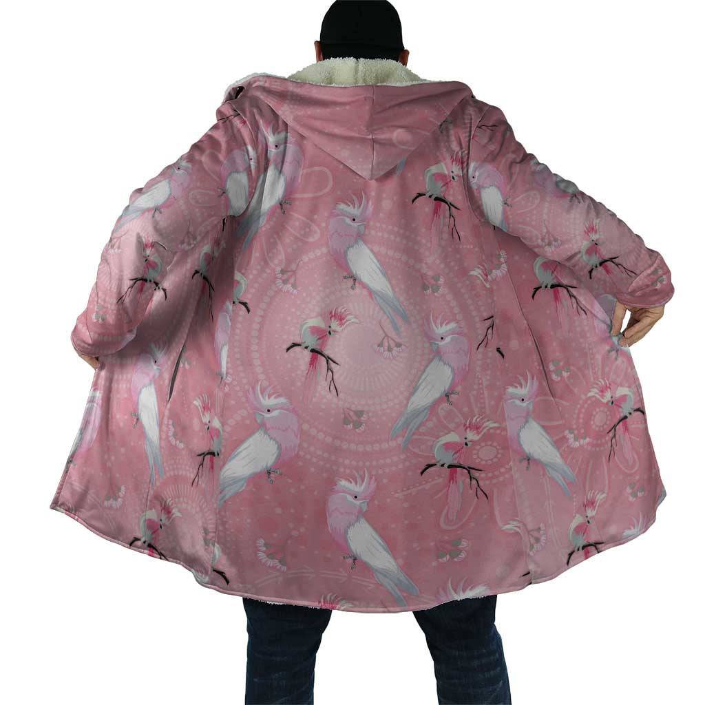 Galah and Gumblossoms Australia Cloak Seamless Style Aboriginal Art - Aussie Hoodie