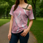 Galah and Gumblossoms Australia Cross Shoulder Shirt Seamless Style Aboriginal Art - Aussie Hoodie