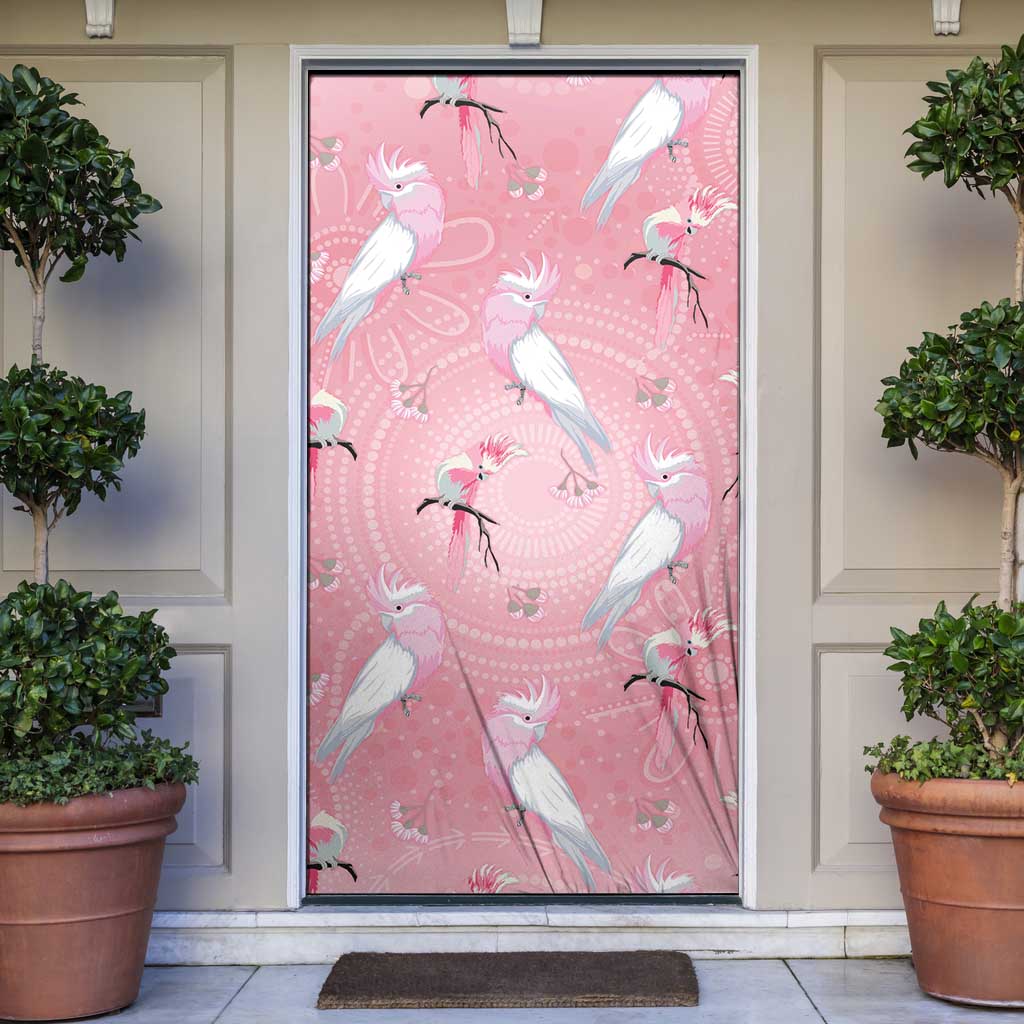 Galah and Gumblossoms Australia Door Cover Seamless Style Aboriginal Art - Aussie Hoodie