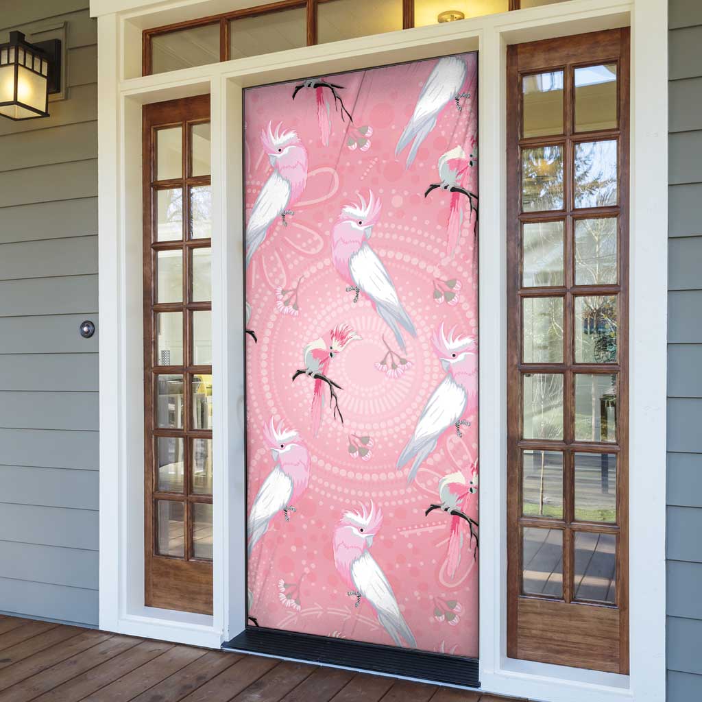 Galah and Gumblossoms Australia Door Cover Seamless Style Aboriginal Art - Aussie Hoodie