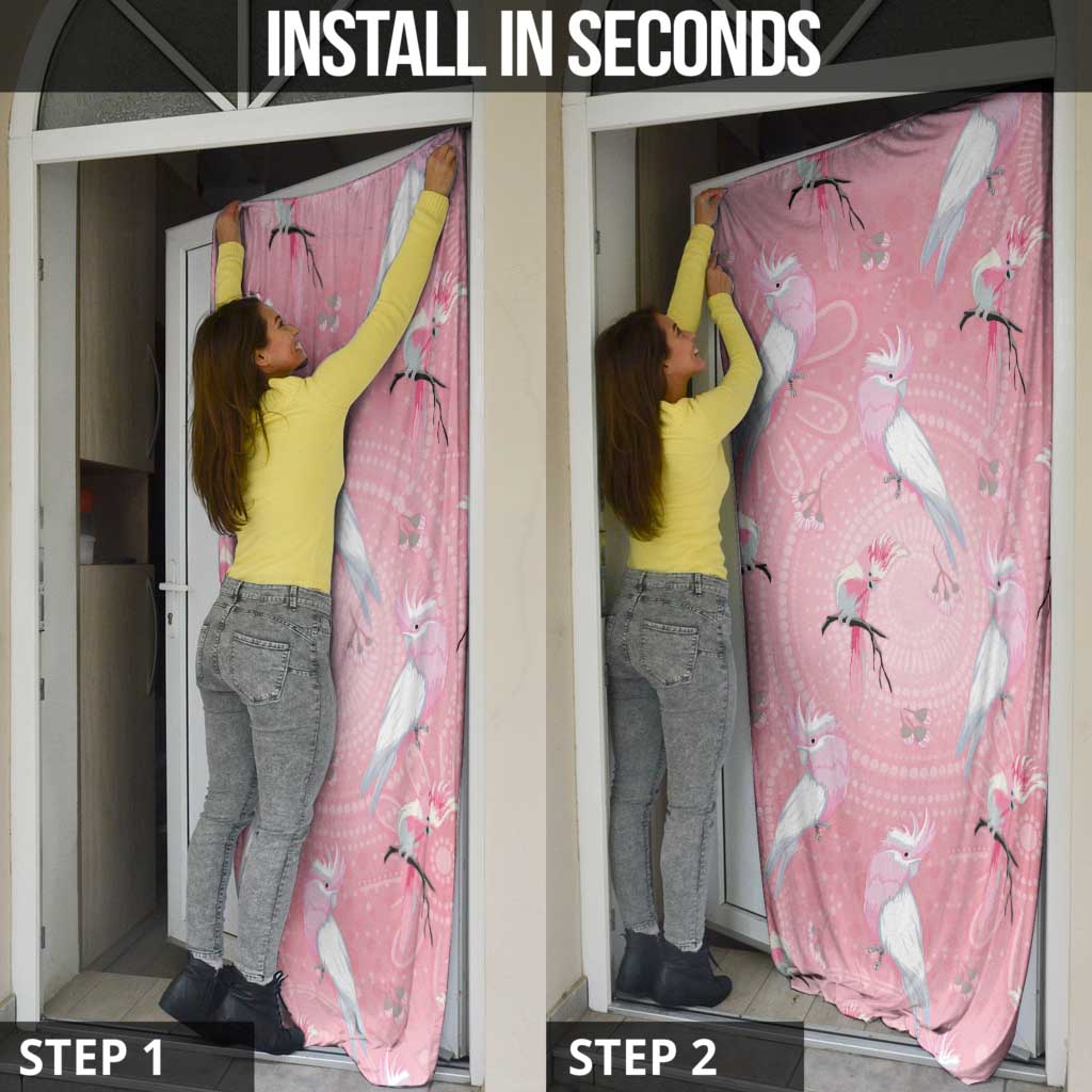 Galah and Gumblossoms Australia Door Cover Seamless Style Aboriginal Art - Aussie Hoodie