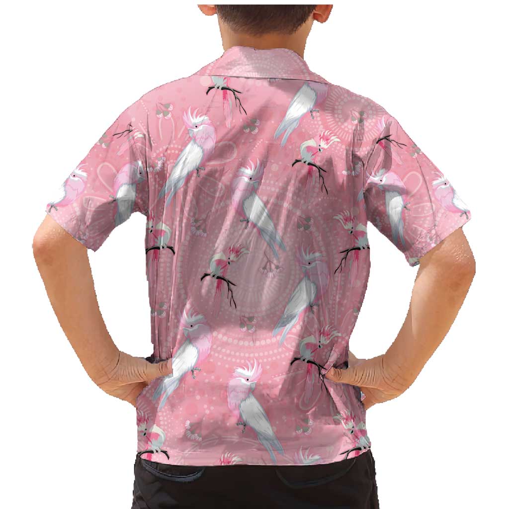 Galah and Gumblossoms Australia Family Matching Mermaid Dress and Hawaiian Shirt Seamless Style Aboriginal Art