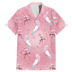 Galah and Gumblossoms Australia Family Matching Mermaid Dress and Hawaiian Shirt Seamless Style Aboriginal Art