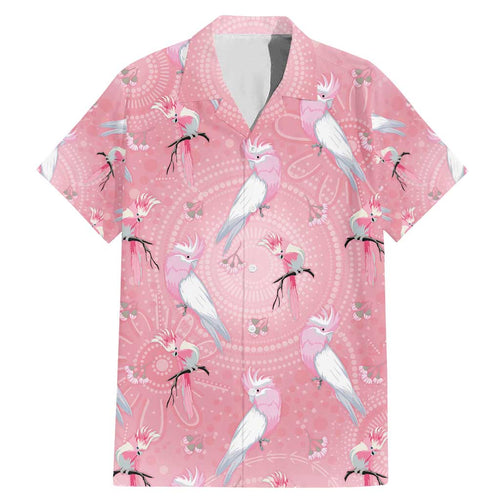 Galah and Gumblossoms Australia Family Matching Mermaid Dress and Hawaiian Shirt Seamless Style Aboriginal Art