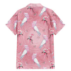 Galah and Gumblossoms Australia Family Matching Mermaid Dress and Hawaiian Shirt Seamless Style Aboriginal Art
