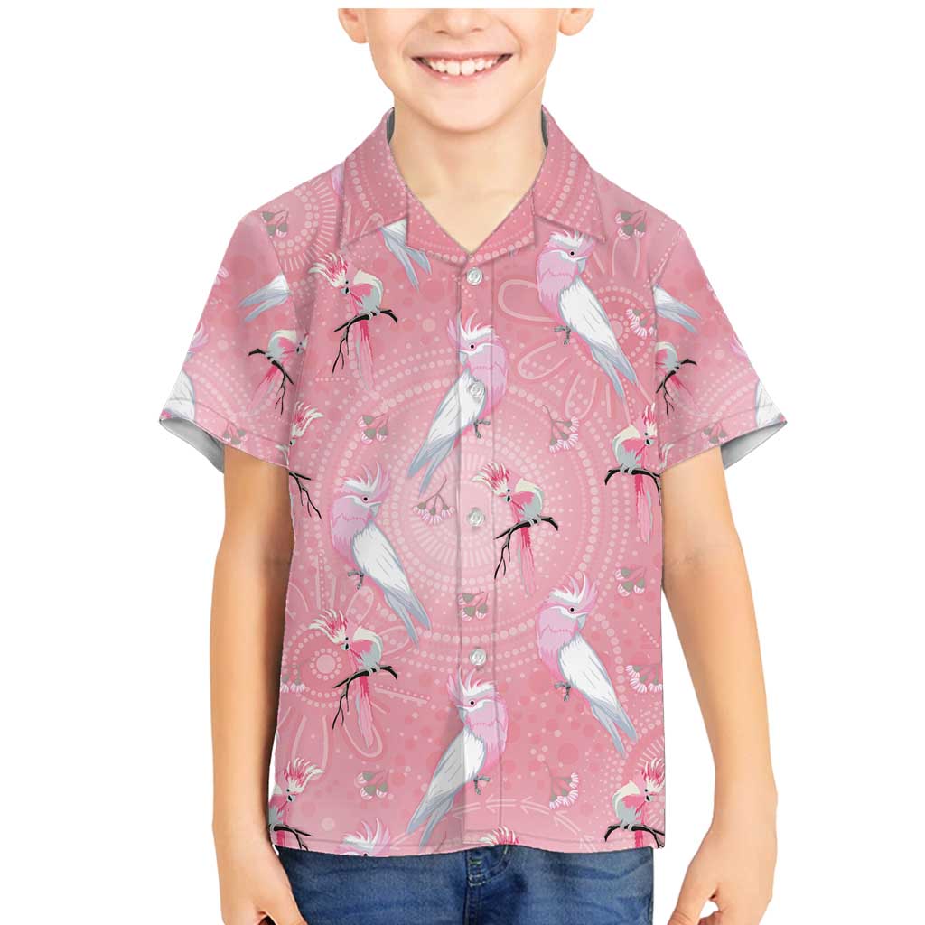 Galah and Gumblossoms Australia Family Matching Mermaid Dress and Hawaiian Shirt Seamless Style Aboriginal Art