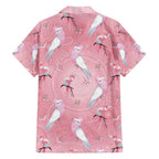 Galah and Gumblossoms Australia Family Matching Off Shoulder Maxi Dress and Hawaiian Shirt Seamless Style Aboriginal Art
