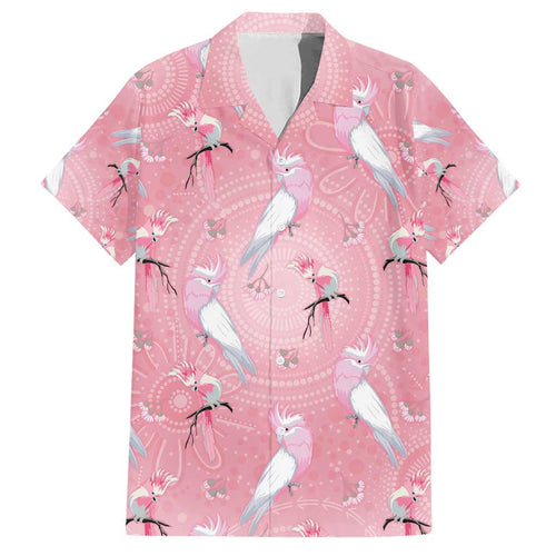 Galah and Gumblossoms Australia Family Matching Short Sleeve Bodycon Dress and Hawaiian Shirt Seamless Style Aboriginal Art